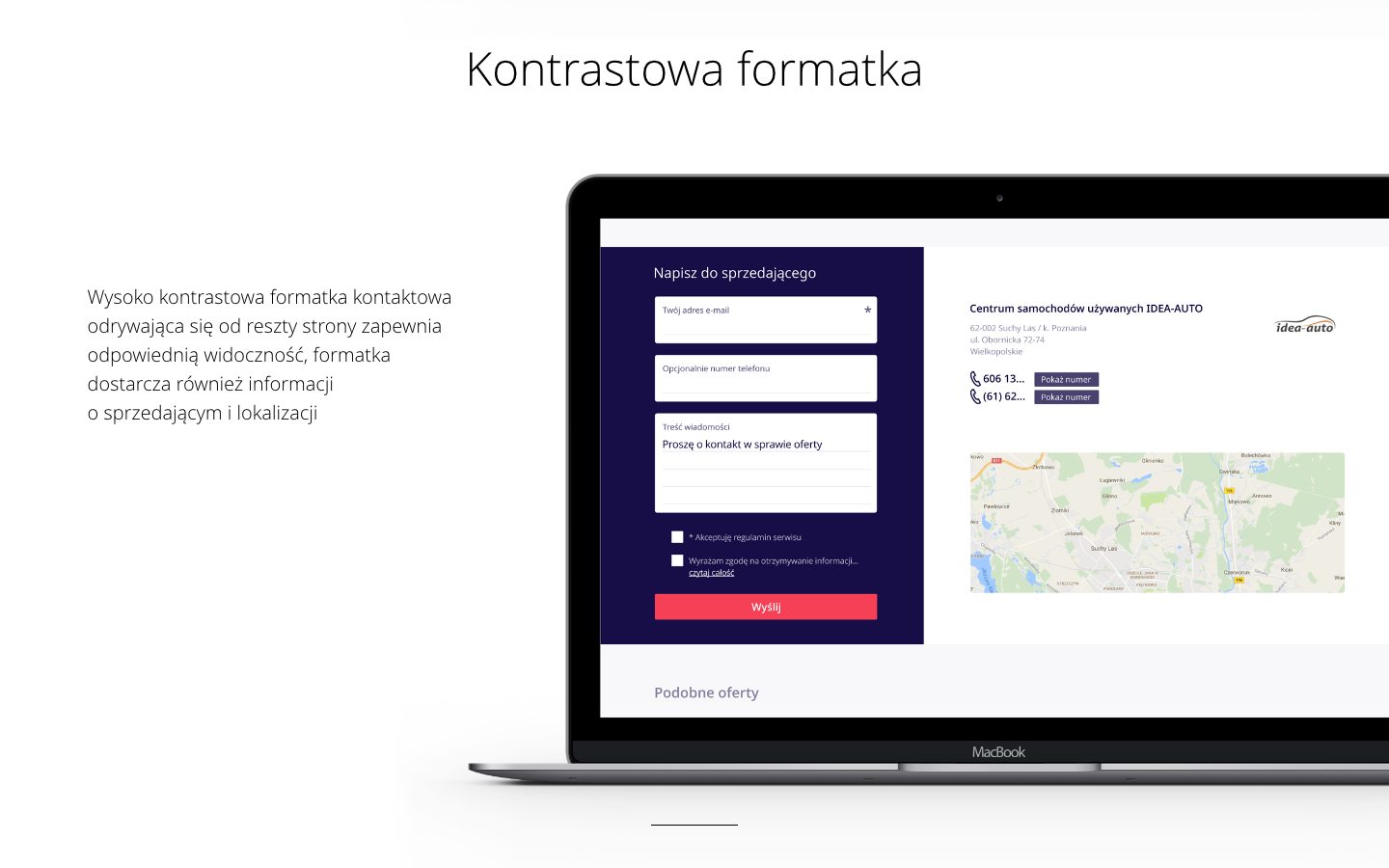 Autotrader.pl ad publishing package screen.