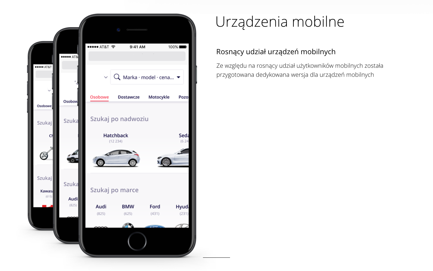 Autotrader.pl marketplace UI state.